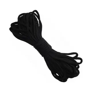 Outdoor Nylon Touw - Zwart - 15 Meter X 5 Mm - Diverse Toepassingen - Camping
