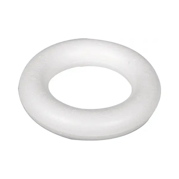 Piepschuim Ring - Wit - 22 Cm - Styropor - Hobby Figuren - Diy - Knutselen thumbnail