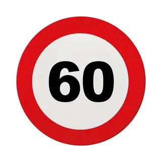 Funny Fashion Feestbordjes 60 Jaar Stopbord