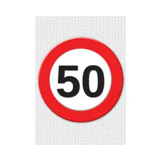 Bellatio Decorations Verjaardag Deurposter - 50 Jaar - Stopbord - 59 X 84 Cm - Sarah/Abraham