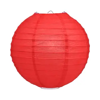 Luxe Bol Lampion Rood 35 Cm