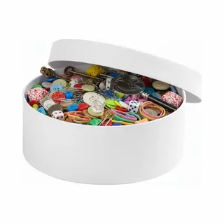 Ronde Witte Knutseldoos - Hobby Doos Van Karton - Surprise Cadeauverpakking