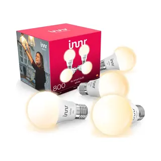 Innr Smart E27 Led Lamp - Werkt Met Philips Hue* - Zigbee Bulb - Warmwit Licht - Slimme Lamp - Dimbaar - 806 Lumen - 4 Pack