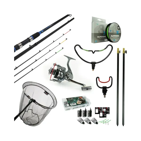 Fish-Xpro Complete Feederset – Feederhengel 3.30m + Feedermolen + Schepnet Set + Feeder Accessoires thumbnail