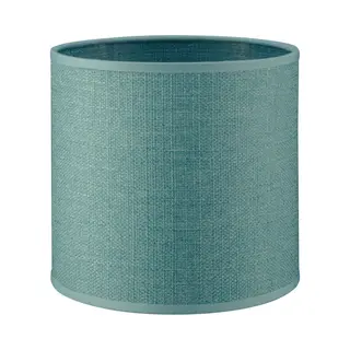 Home Sweet Home Lampenkap Canvas Cilinder - Van Stof - Turkoois - Moderne Stoffen Lampenkap - 16/16/15cm - E27 Lamphouder - Voor Wandlamp, Tafellamp