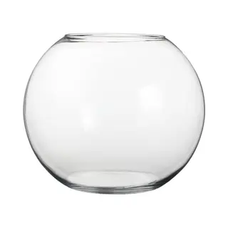 Mica Decorations Bolvaas/komvaas - Glas - Vissenkom - H40 Cm