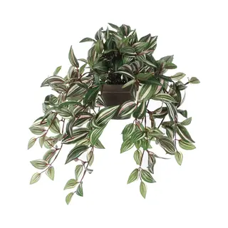 Mica Decorations Kunstplant Tradescantia Vader Hangplant - 45 Cm - Groen - Kunstplanten/nepplanten
