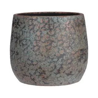 Mica Decorations Bloempot - Keramiek - Kamerplanten - Koper - D31 X H38 Cm