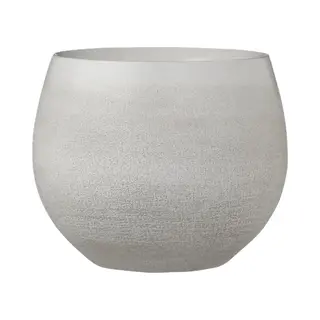 Mica Decorations Bloempot - Creme Wit - Keramiek - 18 X 15 Cm - Plantenpotten