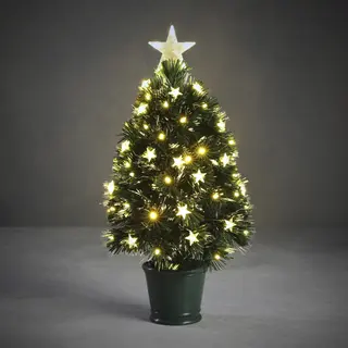 Luca Lighting Mercury Kunstkerstboom Met Fibre Optic Verlichting - H60 XØ30 Cm - Groen