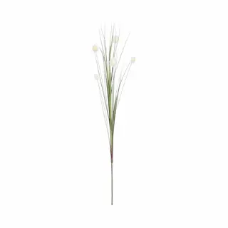 Mica Decorations - Rietgras Kunstplant Losse Steel/tak - Groen/wit - 84 Cm