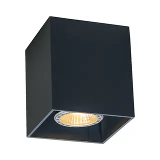 Qazqa Moderner Aufbaustrahler Schwarz Gu10 50mm - Qubo