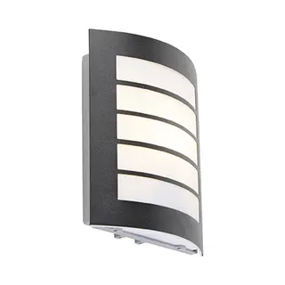 Qazqa Miro - Moderne Wandlamp Voor Buiten - 1 Lichts - D 65 Mm - Zwart - Buitenverlichting