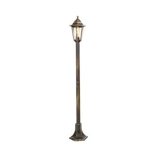Qazqa New Haven - Klassieke Staande Buitenlamp | Staande Lamp Voor Buiten - 1 Lichts - H 1220 Mm - Goud/messing - Buitenverlichting