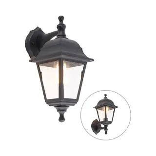 Qazqa Capital - Klassieke Wandlamp Voor Buiten - 1 Lichts - D 197 Mm - Zwart - Buitenverlichting