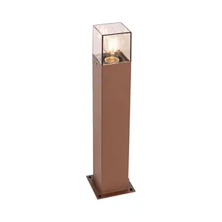 Qazqa - Industrial Outdoor Standing Lamp Rust Brown 50 Cm Ip44 - Denmark