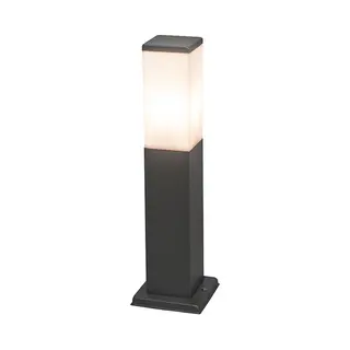 Qazqa - Smart Outdoor Pole Lamp Dark Grey 45 Cm Incl. Wifi P45 - Malios