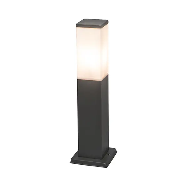 Qazqa - Smart Outdoor Pole Lamp Dark Grey 45 Cm Incl. Wifi P45 - Malios thumbnail