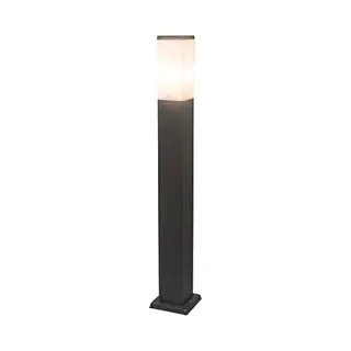 Qazqa - Smart Outdoor Pole I Bollard I Post Lamp Pole Dark Gray 80 Cm Incl. WiFi P45 - Malios Garden- - Modern - Led E27 | 1 Light - Stainless Steel