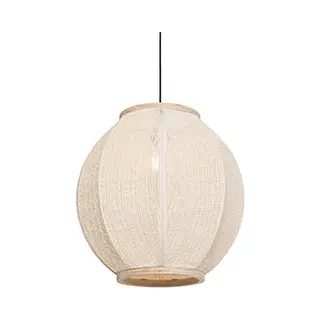 Qazqa - Oriental Dining Room I Dining Table Pendant Lamp I Pendant Light Ceiling Natural 46 Cm - Rob- - Oriental - Suitable For Led E27 | 1 Light -