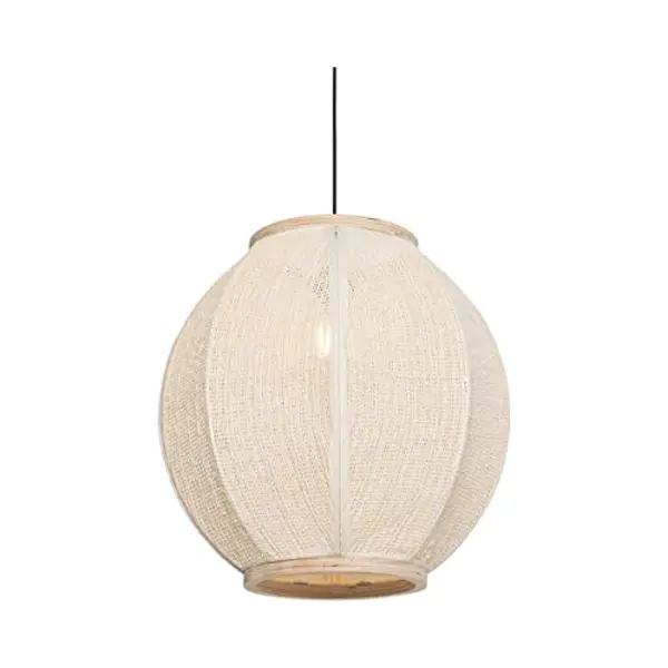 Qazqa - Oriental Dining Room I Dining Table Pendant Lamp I Pendant Light Ceiling Natural 46 Cm - Rob- - Oriental - Suitable For Led E27 | 1 Light - thumbnail