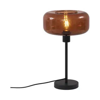 Qazqa Bizle - Retro Tafellamp - 1 Lichts - H 46 Cm - Brons - Woonkamer | Slaapkamer | Keuken