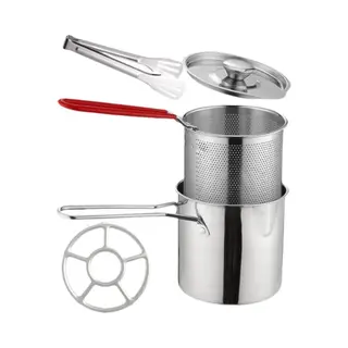 Ceruzo Mini Frituurpan – 1.2L – Rvs – Met Mandje – Voor Gasfornuis