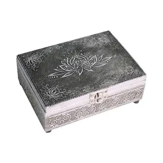Zentana Sieraden Kistje - Opbergen Box Juwelen - Sieraden Doos - Lotus Zilver