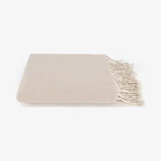 Lantara Plaid Ottoman - Zand - Katoen - 190x300cm