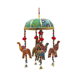 Yogi & Yogini Meditation Mobiel – 5 Olifantjes – Decoratief Mobiel
