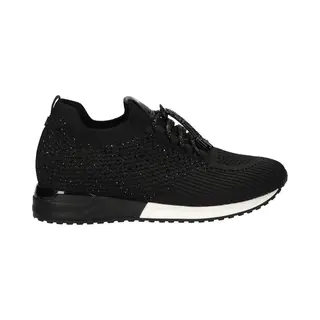 La Strada Women's Low Trainers Black Textile & Synthetic, Black Silver, 5 Uk