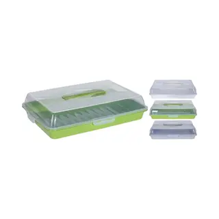 Excellent Houseware Serveerplateau - Serveerschaal Kunststof Met Deksel
