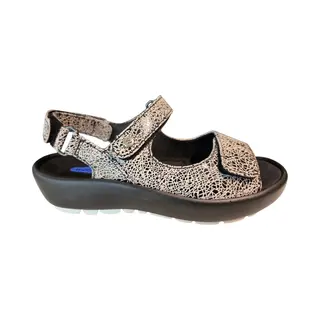 Wolky 0333340 121 Brasillia Sandalen Zwart Wit Leer Dames - Wit - 38