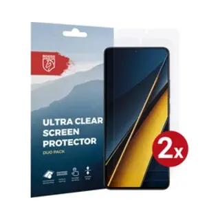 Rosso Screen Protector Geschikt Voor Xiaomi Poco X6 Pro | Ultra Clear Duo Pack | Tpu Folie | Case Friendly Beschermfolie | 2 Stuks