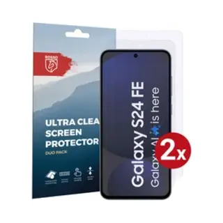 Rosso Screen Protector Geschikt Voor Samsung Galaxy S24 Fe | Ultra Clear Duo Pack | Tpu Folie | Case Friendly Beschermfolie | 2 Stuks