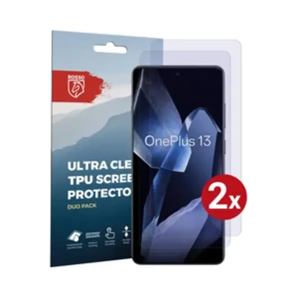 Rosso Screen Protector Geschikt Voor OnePlus 13 | Ultra Clear Duo Pack | Tpu Folie | Case Friendly Beschermfolie | 2 Stuks thumbnail
