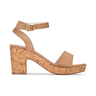 Posh By Poelman Suvi Dames Sandalen - Cognac - Maat 37