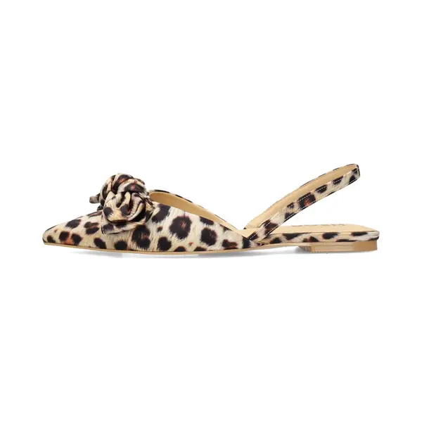 Posh By Poelman Loa Dames Slingbacks - Bruin Met Dierenprint thumbnail