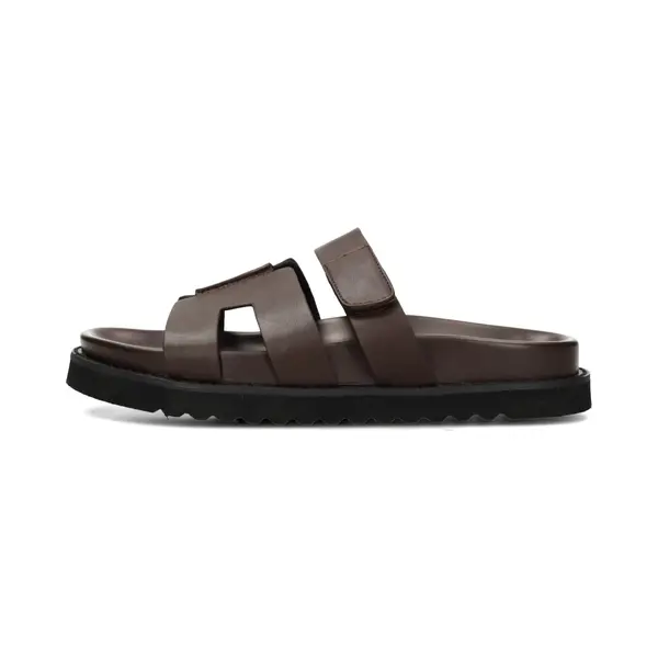 Posh By Poelman Scottie Dames Slippers - Donker Bruin thumbnail