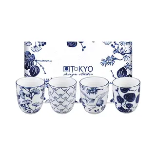Tokyo Design Studio - Flora Japonica - Espressokopjes - Porselein - Set Van 4 - 170ml - Topkwaliteit