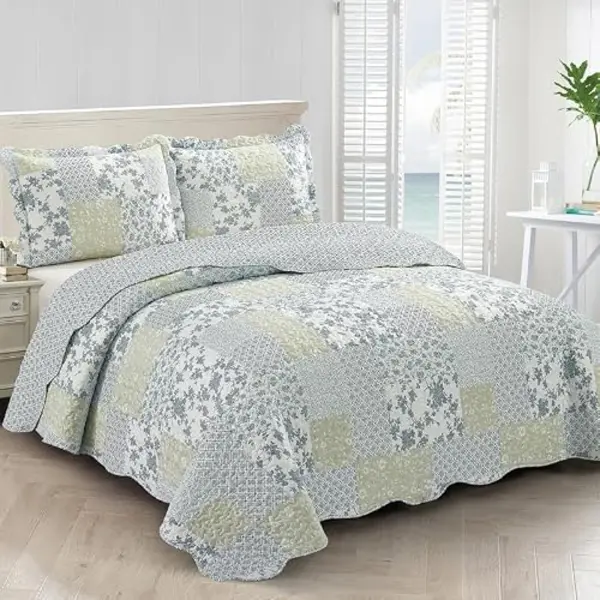 Lavandoux - Bedsprei - Sea Breeze - 240 X 260 Cm - 2-persoons - Blauw thumbnail