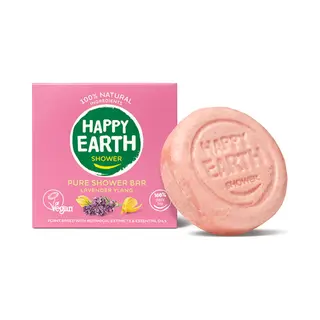Happy Earth 100% Natuurlijke Shower Bar Lavender Ylang 90 Gr
