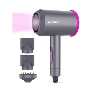 Purelab Föhn Met Diffuser 2000W - Ionische Haardroger Met Coolshot Technologie - Hair Dryer Met 3 Standen - Krullen - Haarföhn Zwart