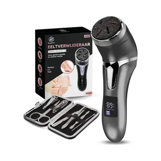 Beeperfect® Elektrische Eeltverwijderaar Met Stofzuigsysteem - Voetvijl - Eeltvijl - IPX7 Waterdicht - Inclusief Pedicure Set - 6 Eeltschijven -