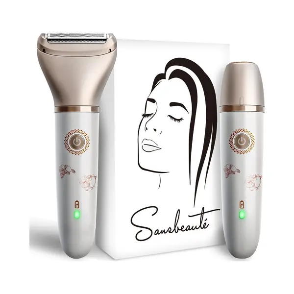 Sansbeauté® 2-in-1 Ladyshave - Scheerapparaat Vrouw - Waterproof - Usb Oplaadbaar thumbnail