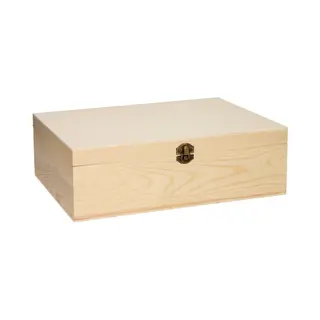 Merkloos Versier Je Eigen Opbergkist - Houten Kist 33 X 24, 5 X 11, 5 Cm - Onbehandeld Hout