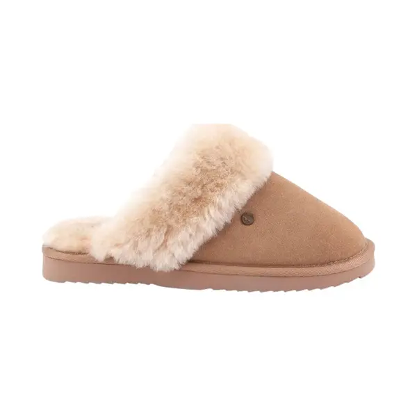 Warmbat Flurry Suede Dames Sloffen - Camel thumbnail