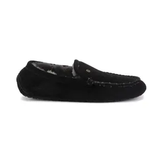 Warmbat Earlod Suede Heren Sloffen - Zwart