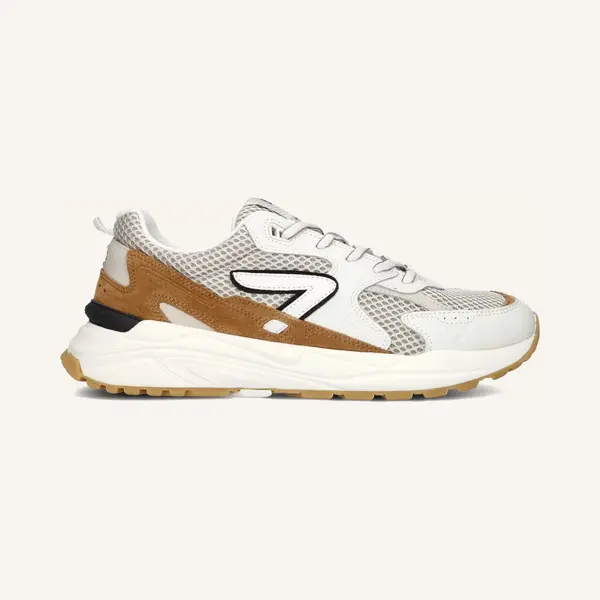 Hub Grid-m Sneakers Heren - Leren Sneaker - Wit - Maat 44 thumbnail