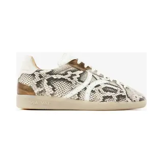 Via Vai Nilla Khloe Sneakers Dames - Leer - Beige - Maat 40